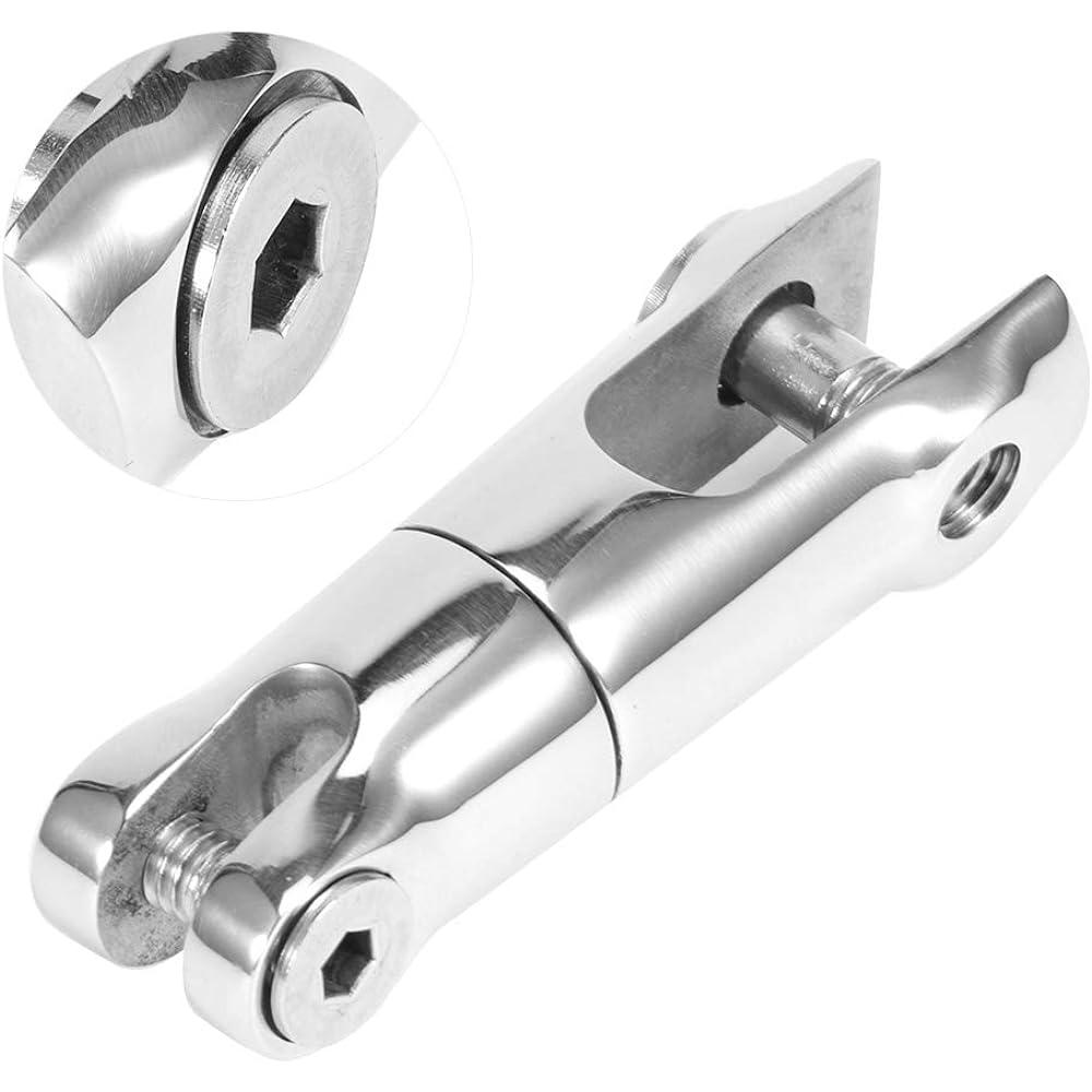 Anchor Rotating Connector Anchor Swivel Anchor Chain Connector Stainless Steel Material High Hardness Anti-Corrosion Rust Proof for 6mm-8mm Chain Deck Hardware