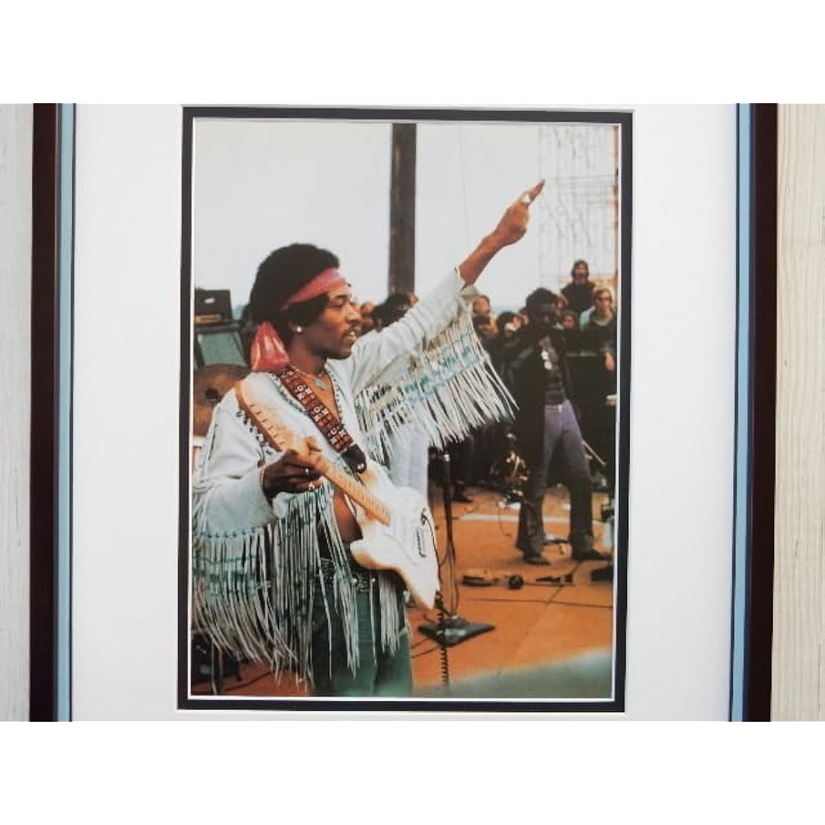 Jimi Hendrix/Woodstock 1969/Art Picture/Woodstock/Stratocaster/Vintage Guitar/Store Display