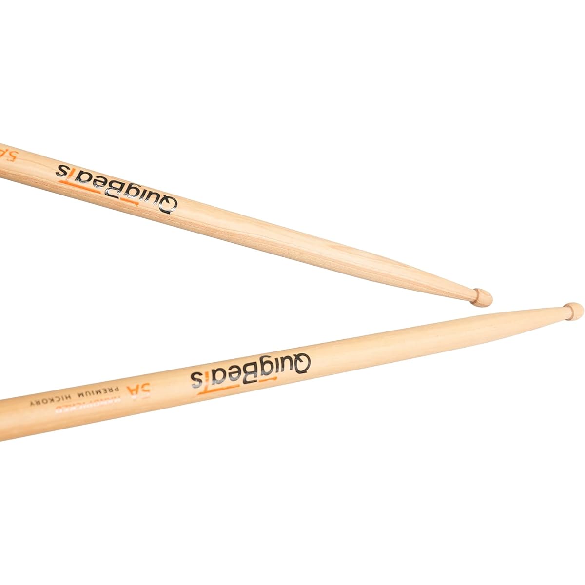 QuigBeats Drumsticks Premium Hickory 5A Drumsticks Pitch Match Drum Sticks for Adults & Kids 5A 1 Pair - A