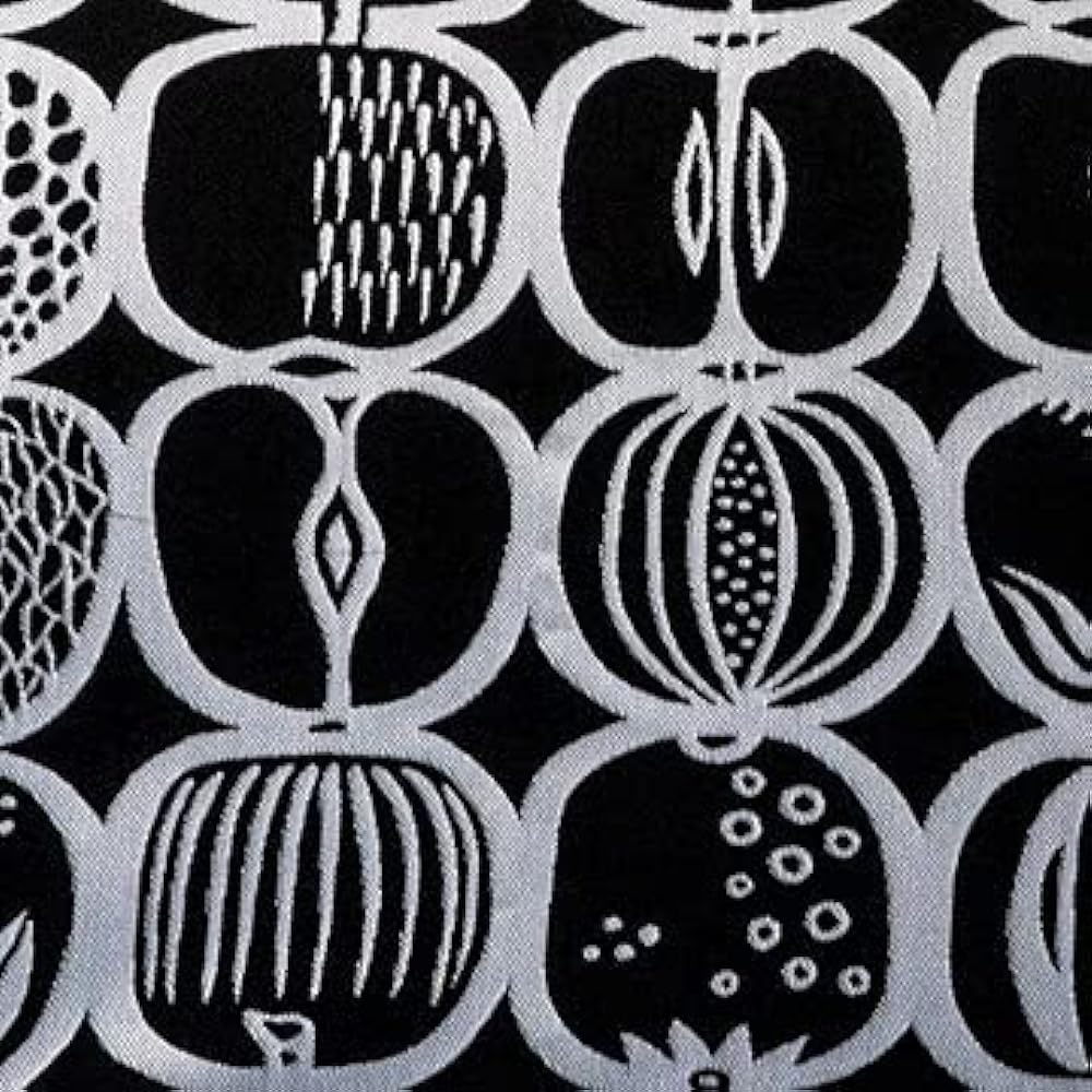 Makita Shoten + Stig Lindberg FRUKTLADA Black x White (Black x White) Women's Long Umbrella UV UV Protection Parasol for Both Sunny and Rainy Weather Blackout Scandinavian Design High Quality Koshu Ori Made in Japan