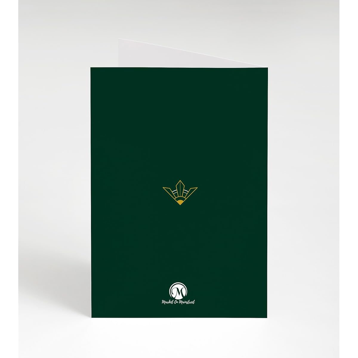 M Market On Mainstreet Christian Prologue Card with Envelope 5x7 inches Made in the USA (Deacon-Forest Green)