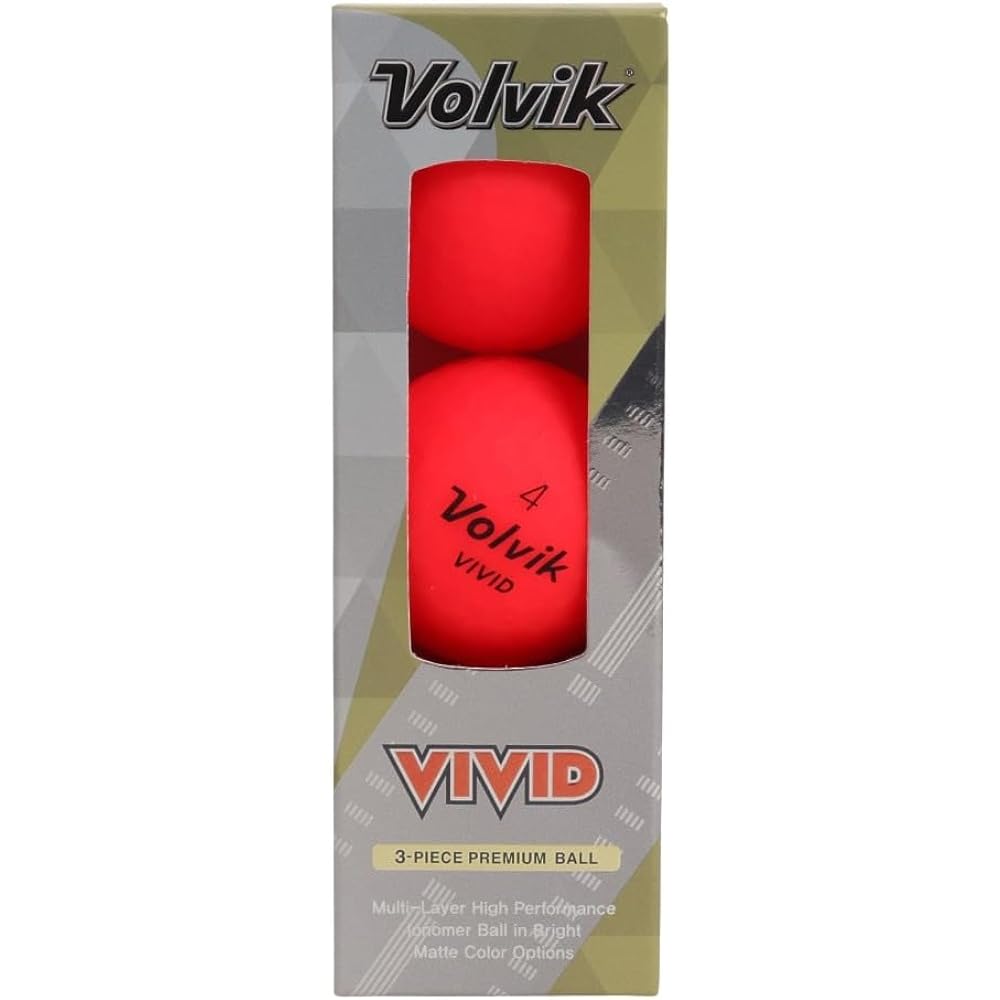 2022 Volvik Golf Ball VIVID 22 Red