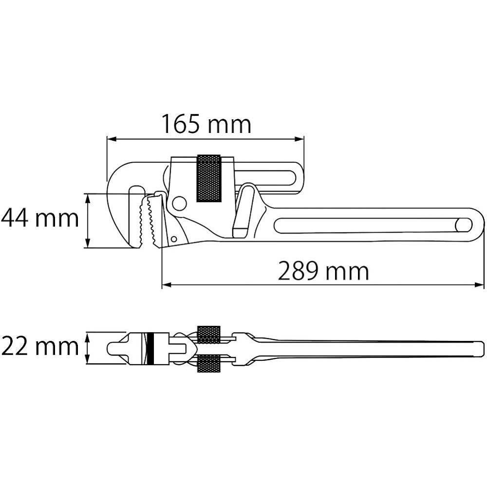 Lobtex aluminum pipe wrench 350mm APW350