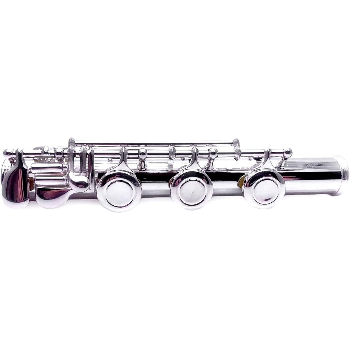 Jiayouy Silver Plated 17 Holes Flute Feet Joint B Flute Repair Parts Musical Instrument Accessories