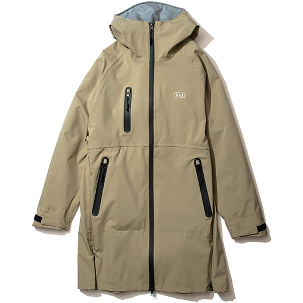 KiU Raincoat Heavy Rain Compatible Backpack Cover 2WAY Stretch Multifunctional Jacket Mighty Beige L K144L-912
