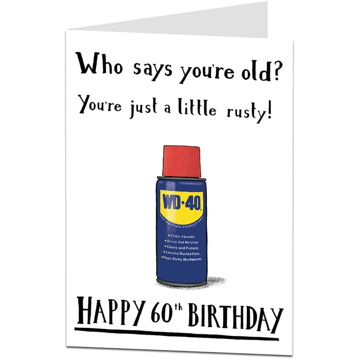 LimaLima Funny 60th Birthday Cards for Men & Women. Humorous You're Not Old Just A Little Rusty Design. Perfect for Men/Women/Father/Husband/Wife/Mother