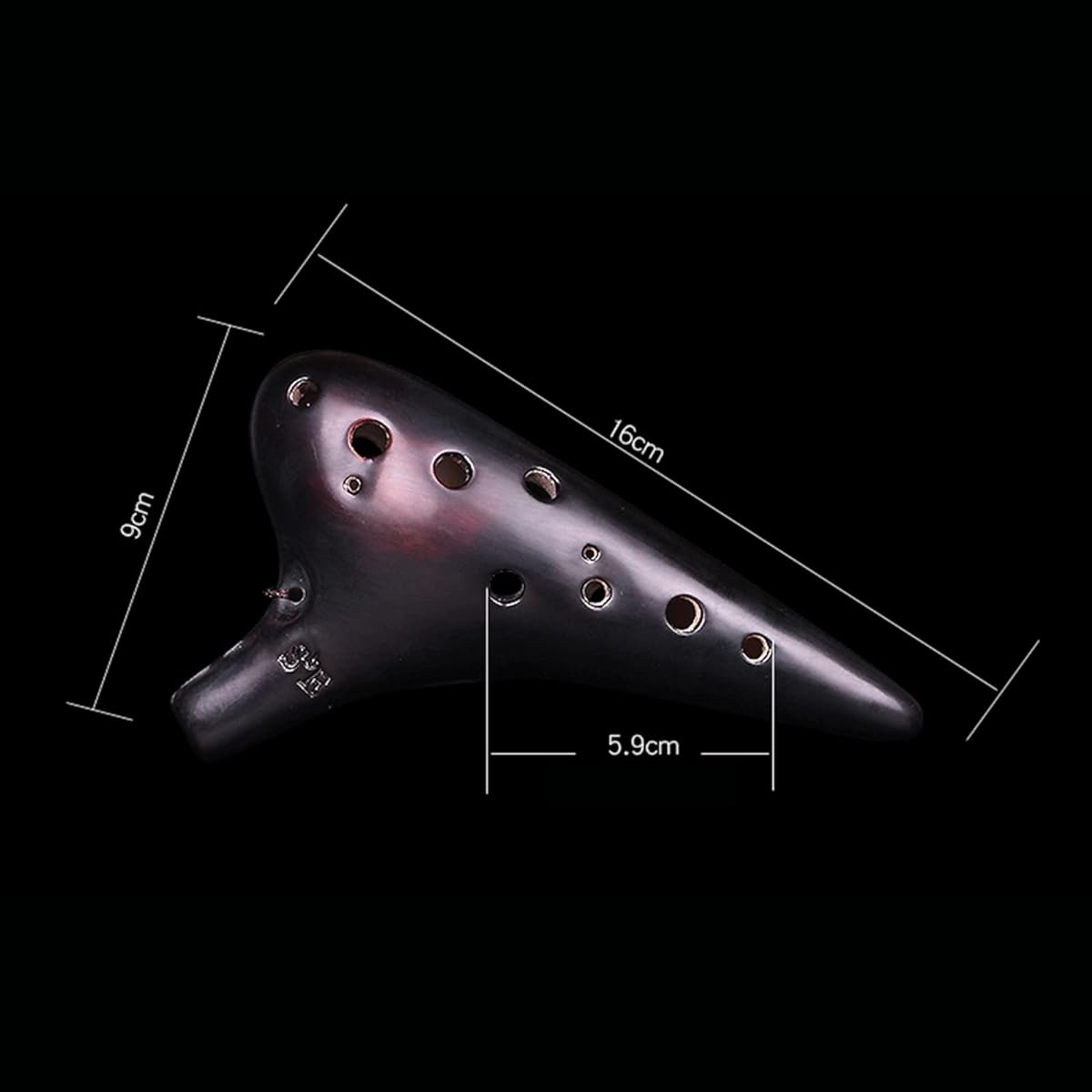 Smoked 12 Holes Treble E Drop Ceramic Ocarina Performance Level 12 Hole Ocarina Musical Instrument Ocarina Instrument