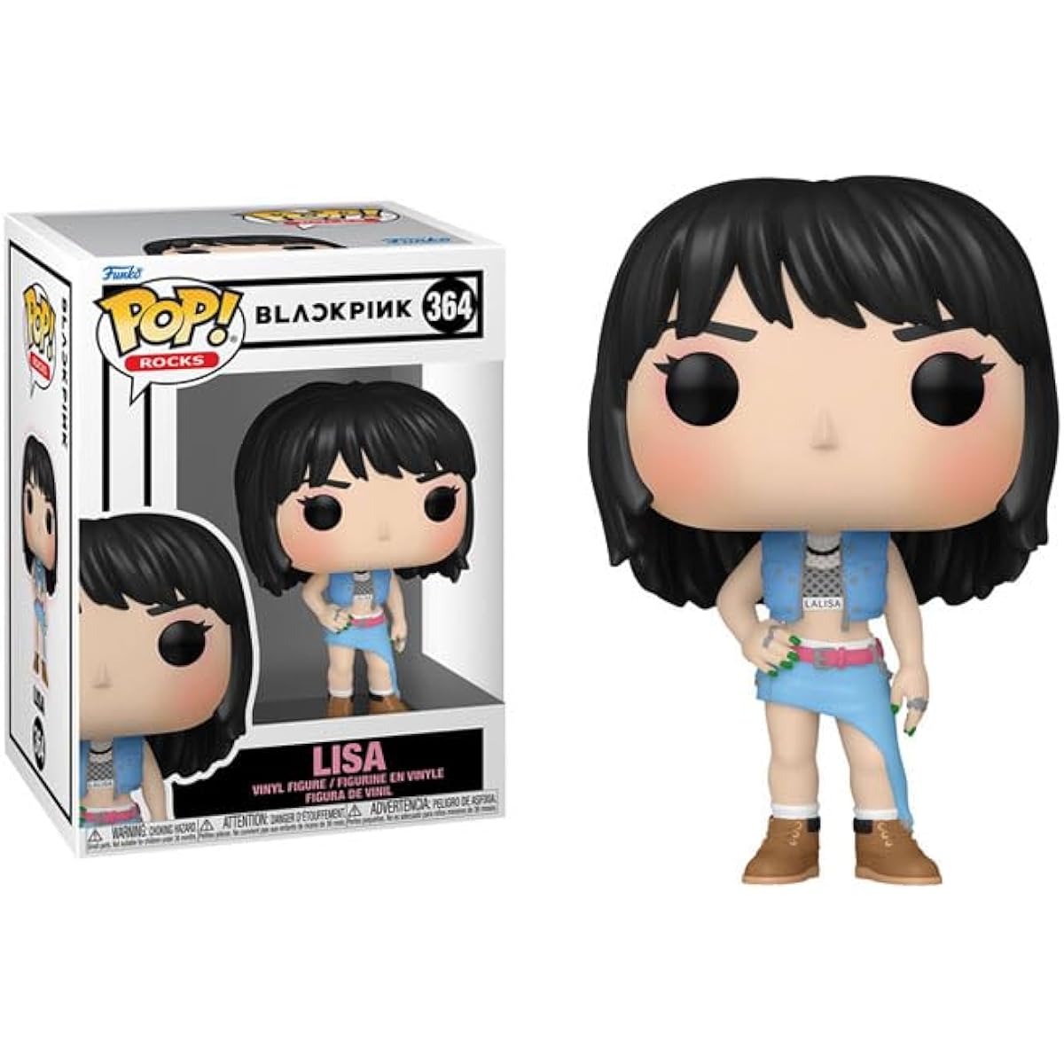 POP Rocks: Blackpink - Lisa Funko Vinyl Figure (with Compatible Box Protector Case) Multicolor 3.75"