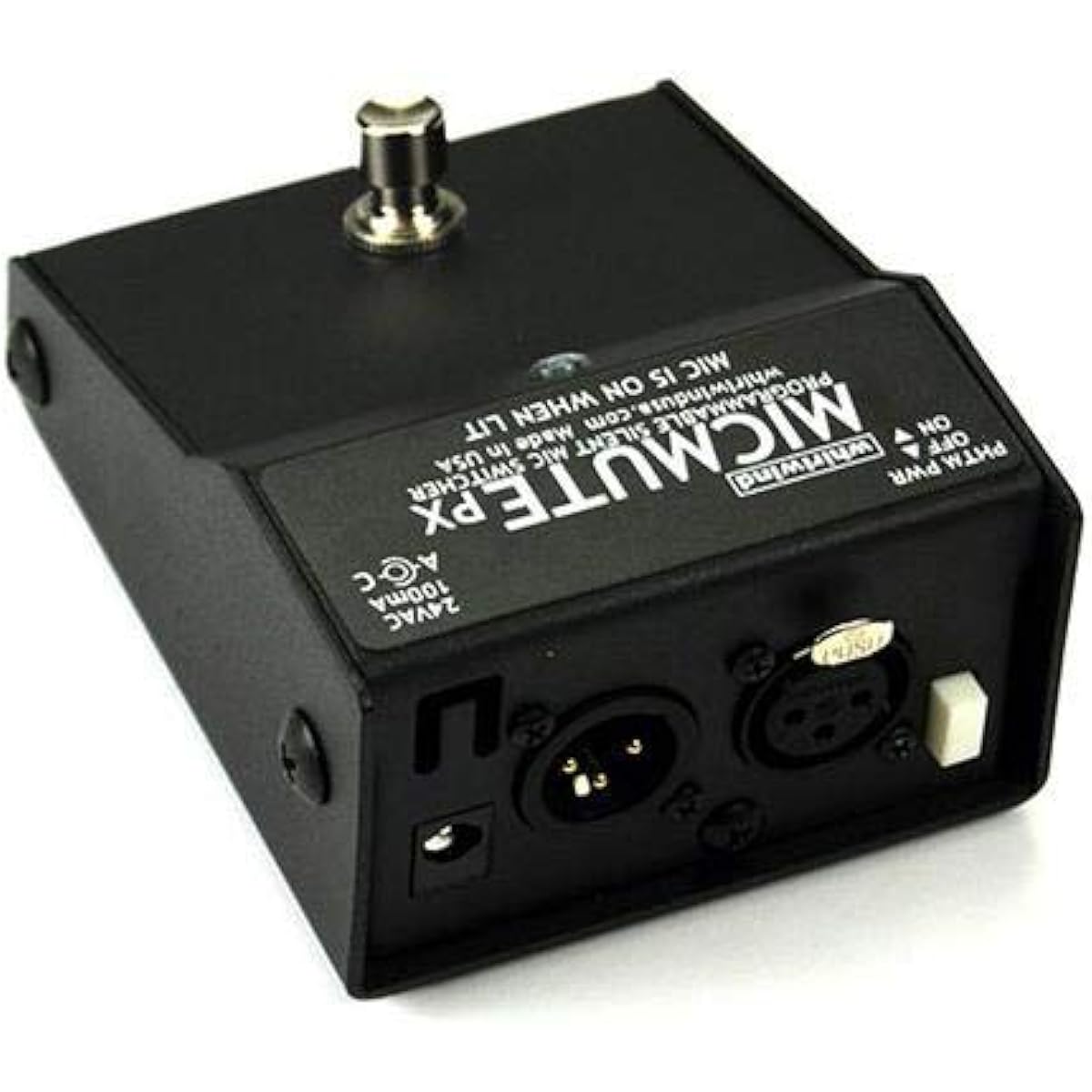 Whirlwind Micmute Foot Pedal Microphone Mute Box 48 Volt Phantom Power