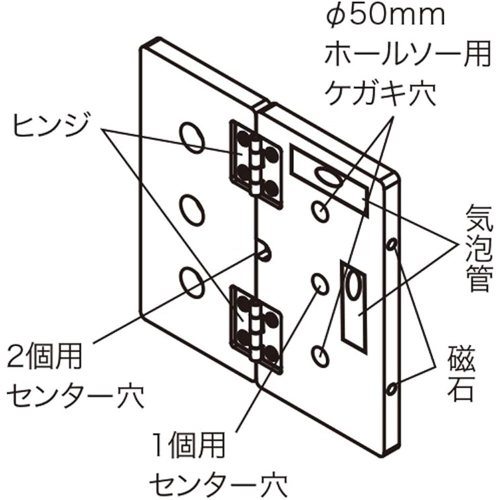 Densan Switch Box Marking Level for 1 or 2 Hole Saws ML-2MT-W