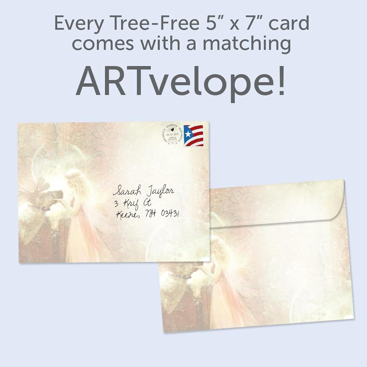 Tree-Free Greetings Solstice Greeting Cards with Matching Envelopes, Eco-Friendly, Made in the USA, 100% Recycled Paper, 5" x 7", Kind (GO64240)