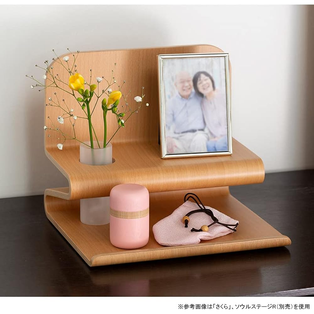 Soul Petit Pot Mini Urn, Wooden, Portable, Tsutsumu Ai, Hand-held Memorial Service, For Sharing the Ashes, Mini Urn, Mobile Pouch, Blue