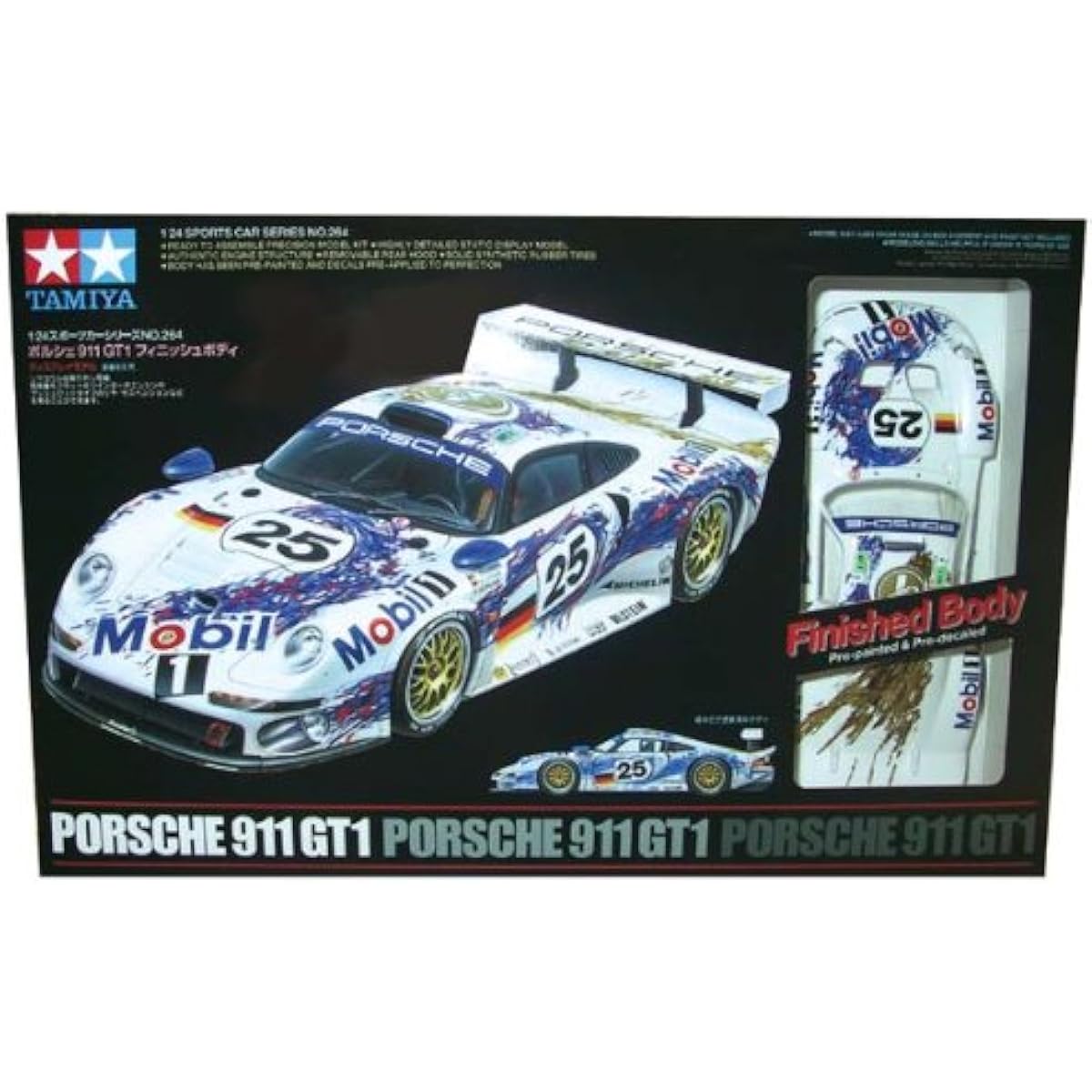 Tamiya 1/24 Sports Car Series Porsche 911 GT1 Finish Body