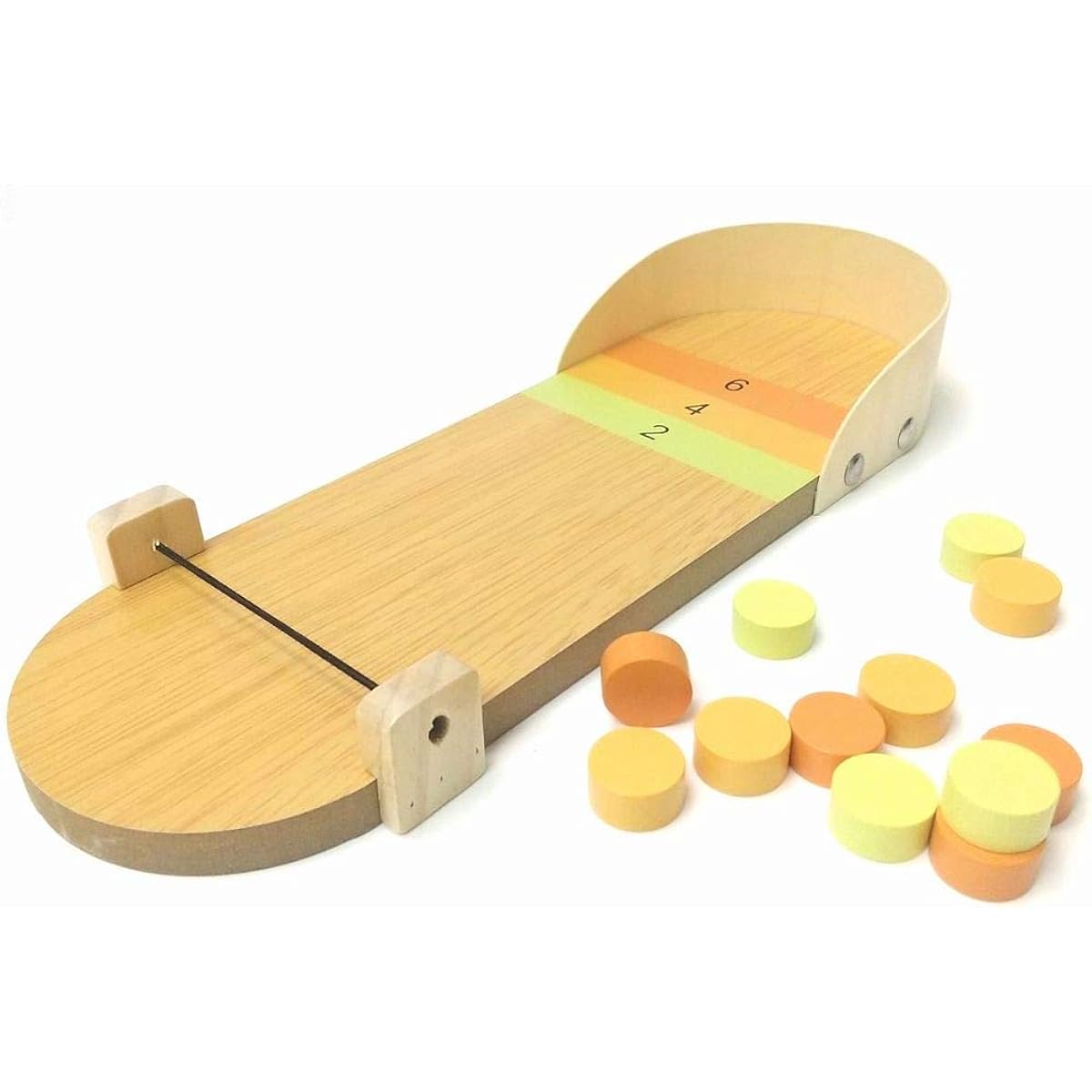 Curling Game Interior Wooden Toy Board Game Compact Japanese Version