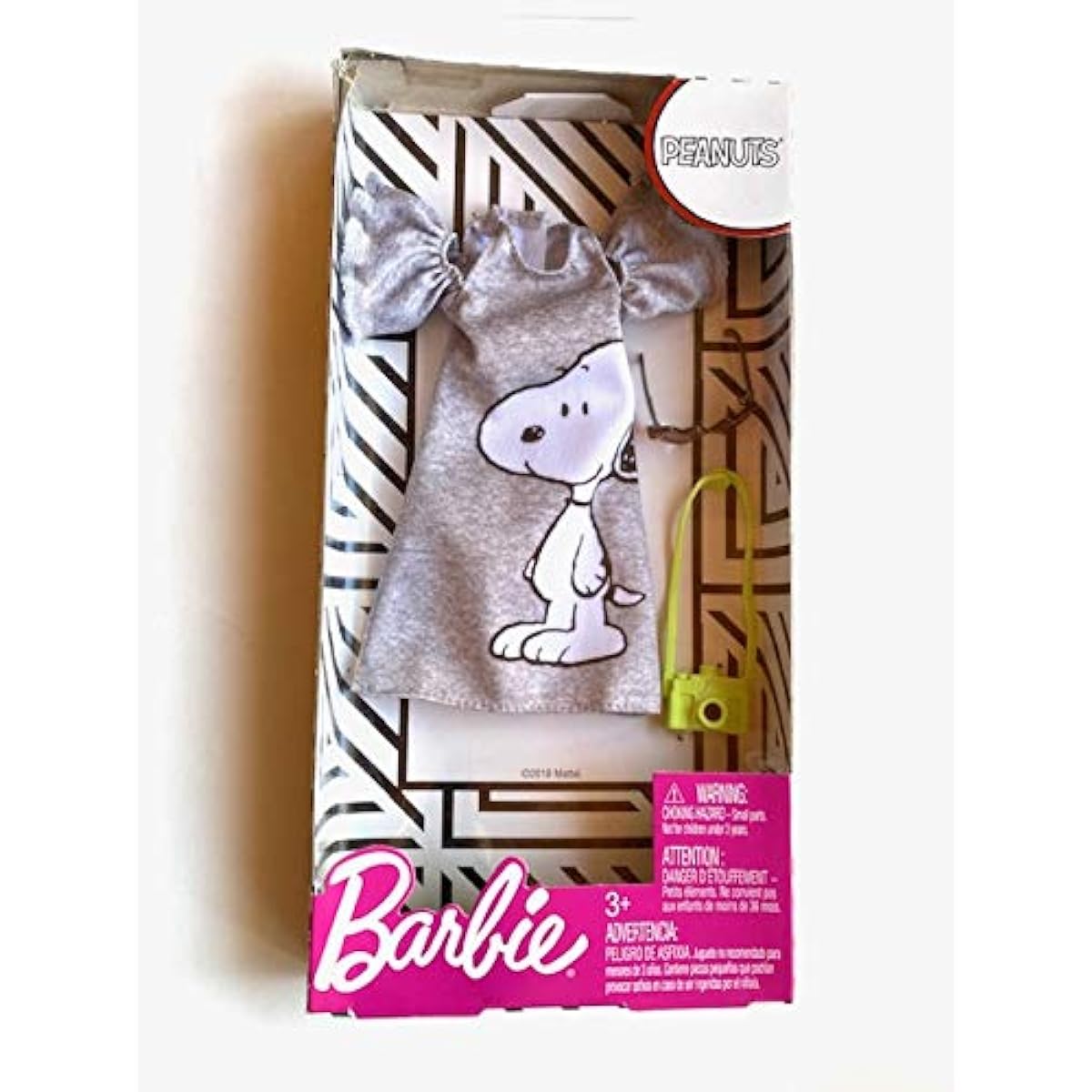 Barbie Clothes: Peanuts Grey Snoopy Dress with Camera and Heart Sunglasses