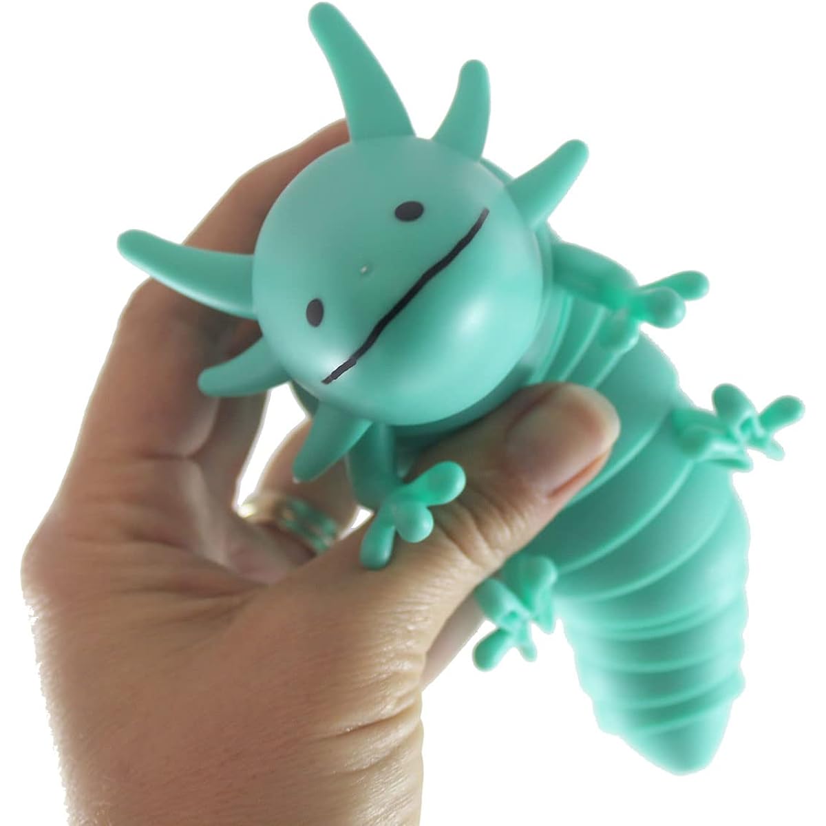 3 Wiggle Animals - Axolotl, Dolphin, and Shark Fidgets - Large Wiggle Articulated Asolo Tilt Toy - Unique Gift (Random Color)
