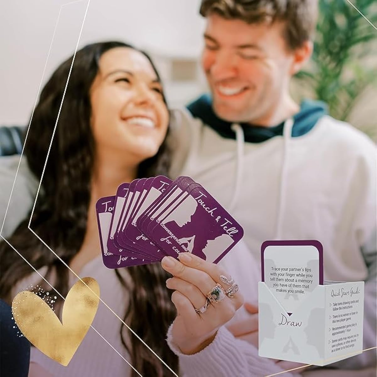 Touch & Tell - Conversation Couples Card Game Connect on a Deeper Level - Romantic Relationship Card Game to Play Together on Date Night