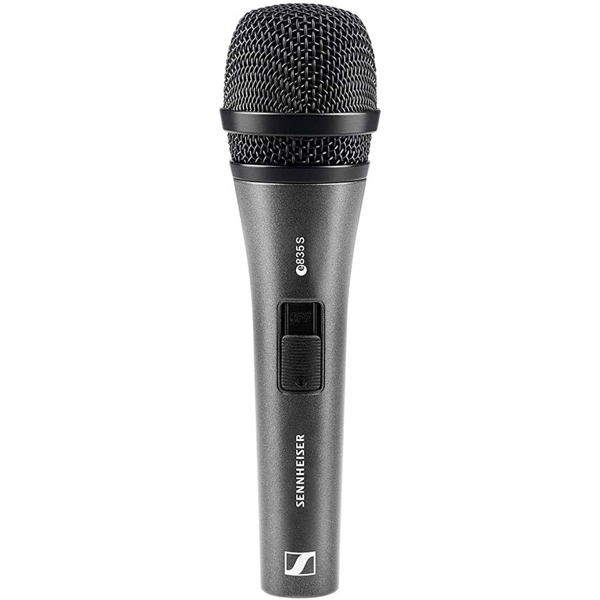 Sennheiser E835-S Dynamic Cardioid Vocal Microphone (On/Off Switch) Tripod Mic Stand & XLR-XLR Cable Bundle