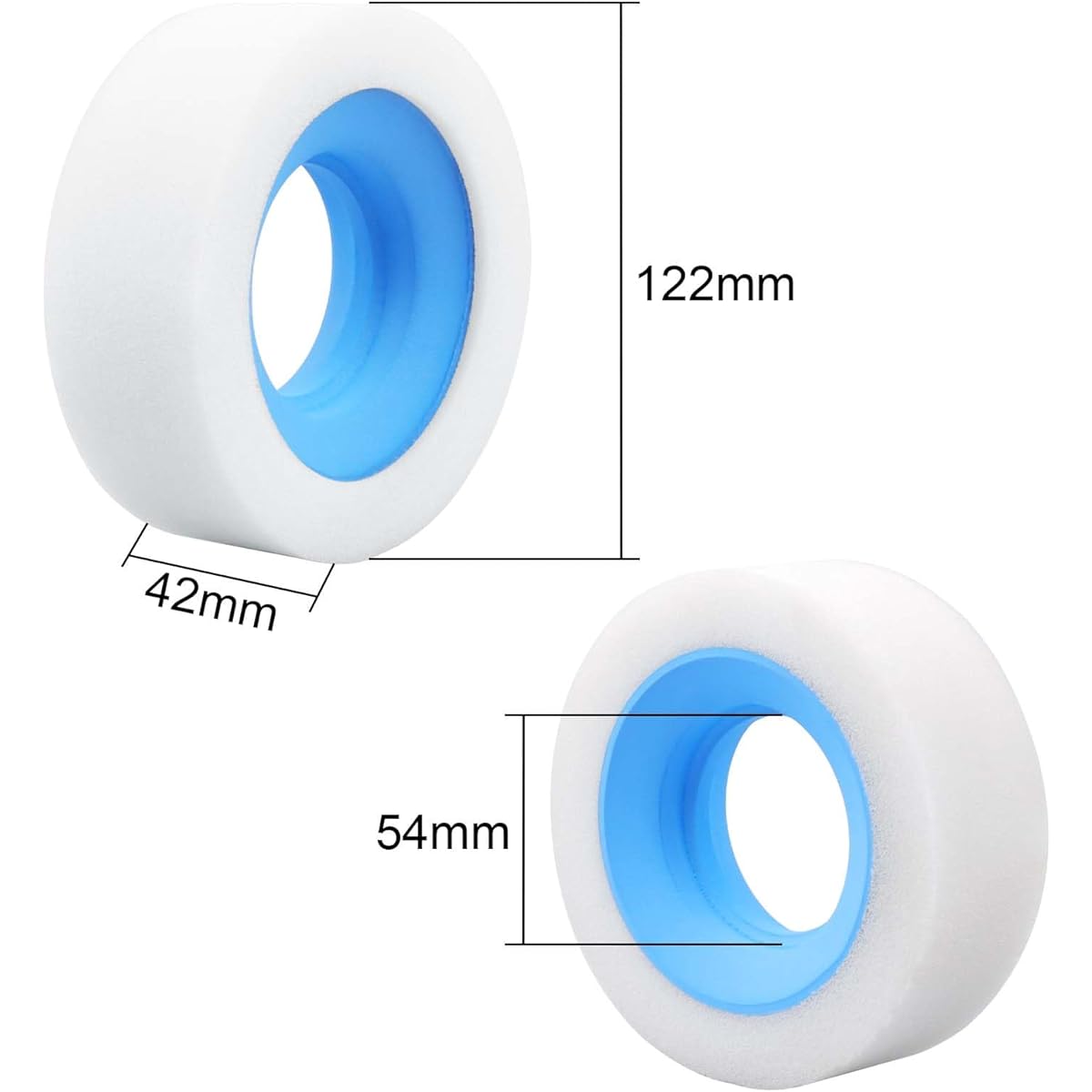 HobbyPark 1.9 Dual Stage Closed Cell Inner Soft Outer Foam Inserts Scale 1/10 RC Crawler Tire 120mm (4 Pack)