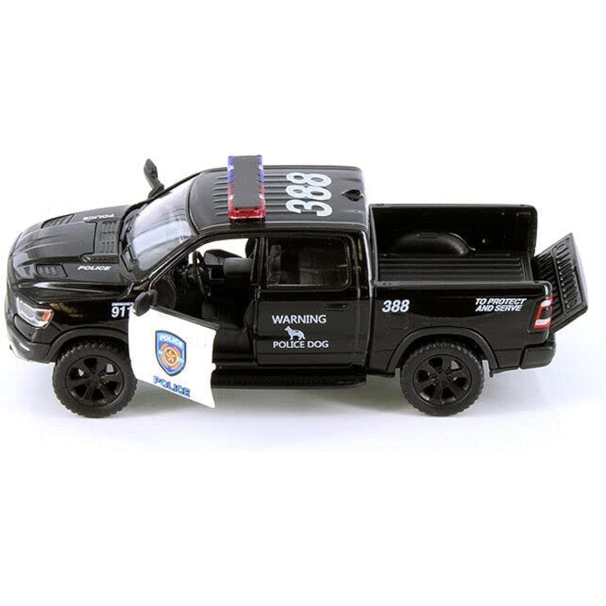 Kinsmart 2019 Dodge Ram 1500 Police Pickup Truck Diecast Model Car 1/46 O Scale Diecast Truck