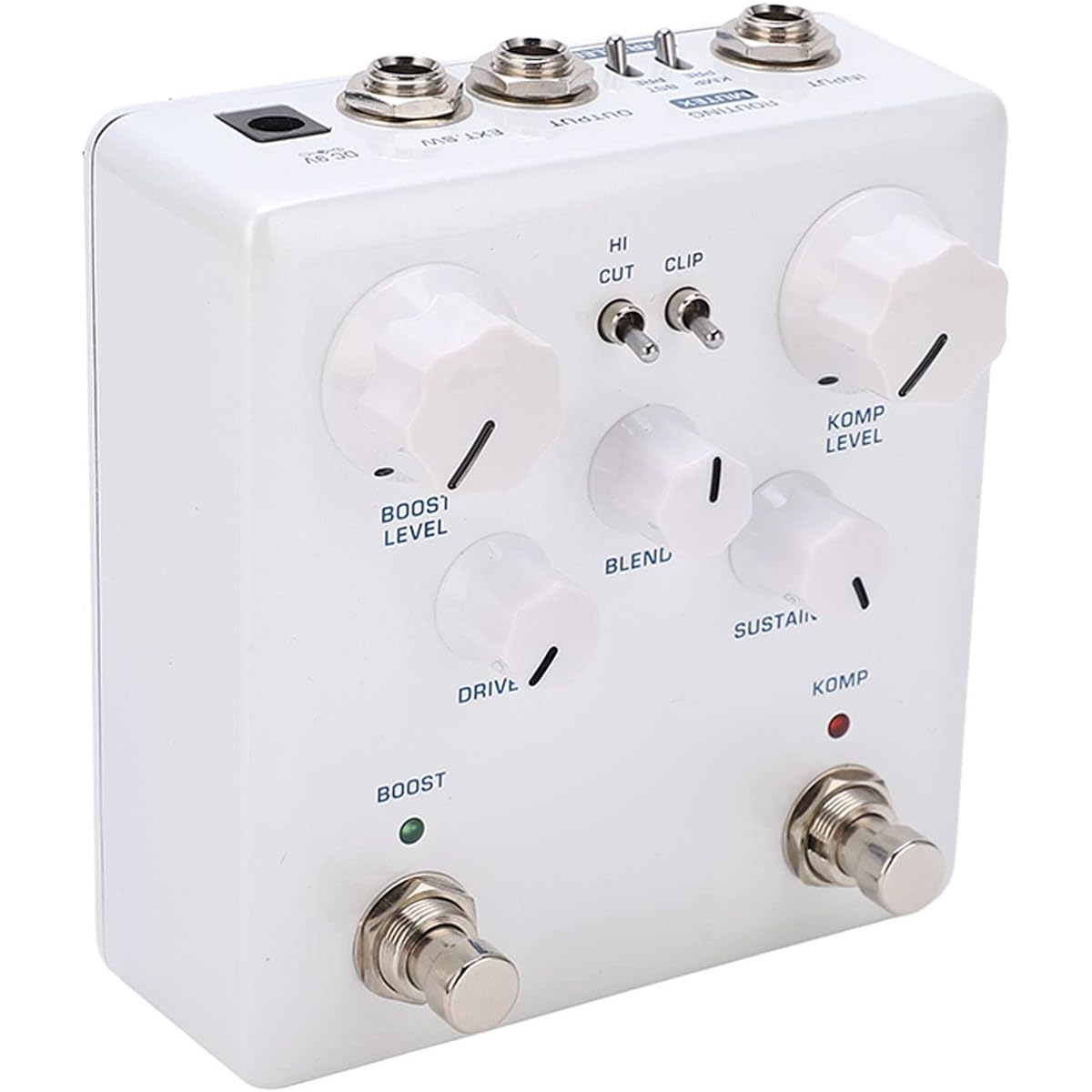Compressor pedal, compact size combination circuit booster effect with pure analog signal for electric guitar