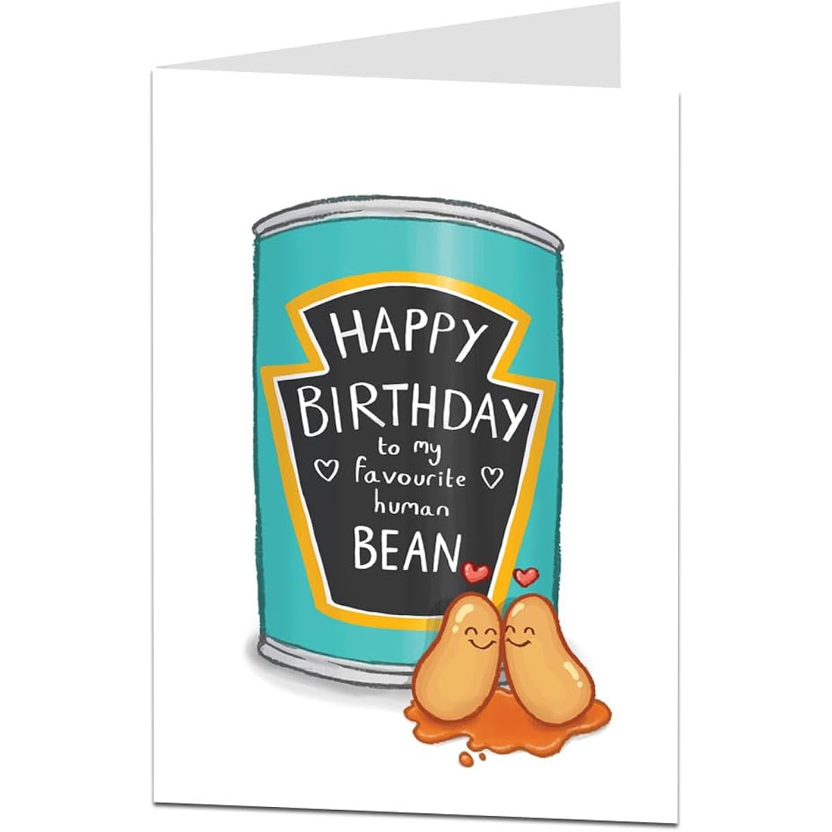 LimaLima Funny Birthday Card for Your Favorite Human Bean, Perfect for Husband, Wife, Boyfriend, Girlfriend, Mother, Best Friend