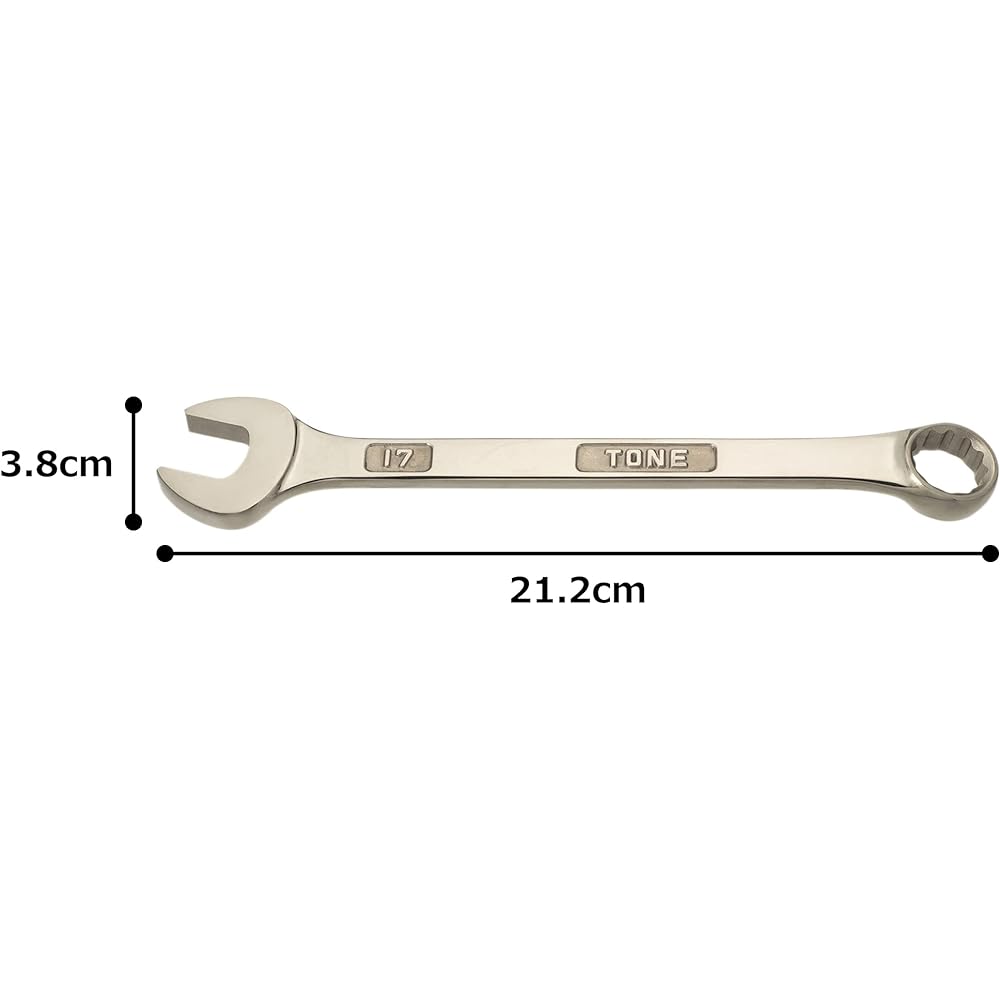 TONE Titanium Tool Combination Spanner TMS-17 Width across flats 17mm