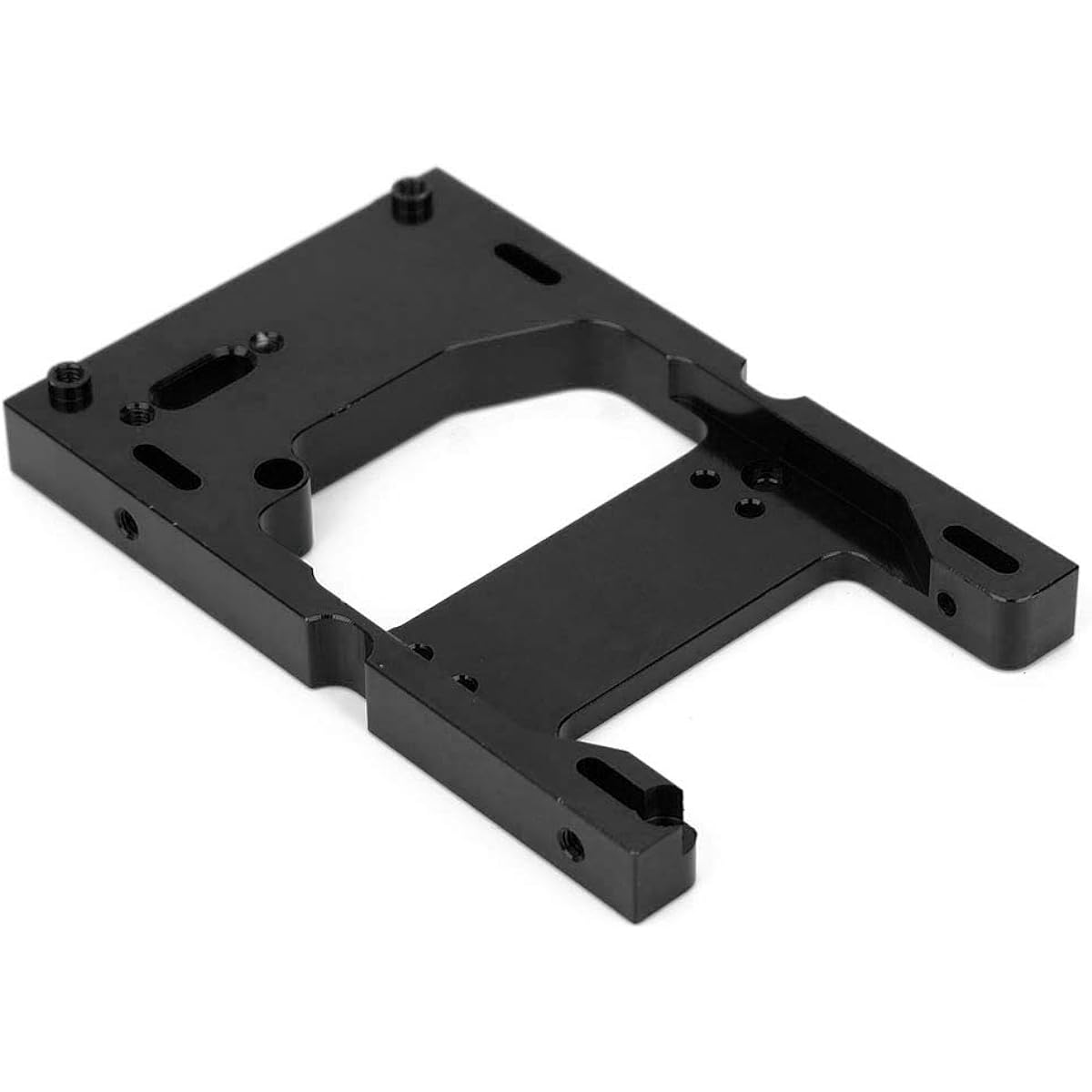 Drfeify 1/16 Scale RC Car Steering Engine Servo Fixed Base Vehicle Spare Mount Bracket for WPL System Parts (Black)