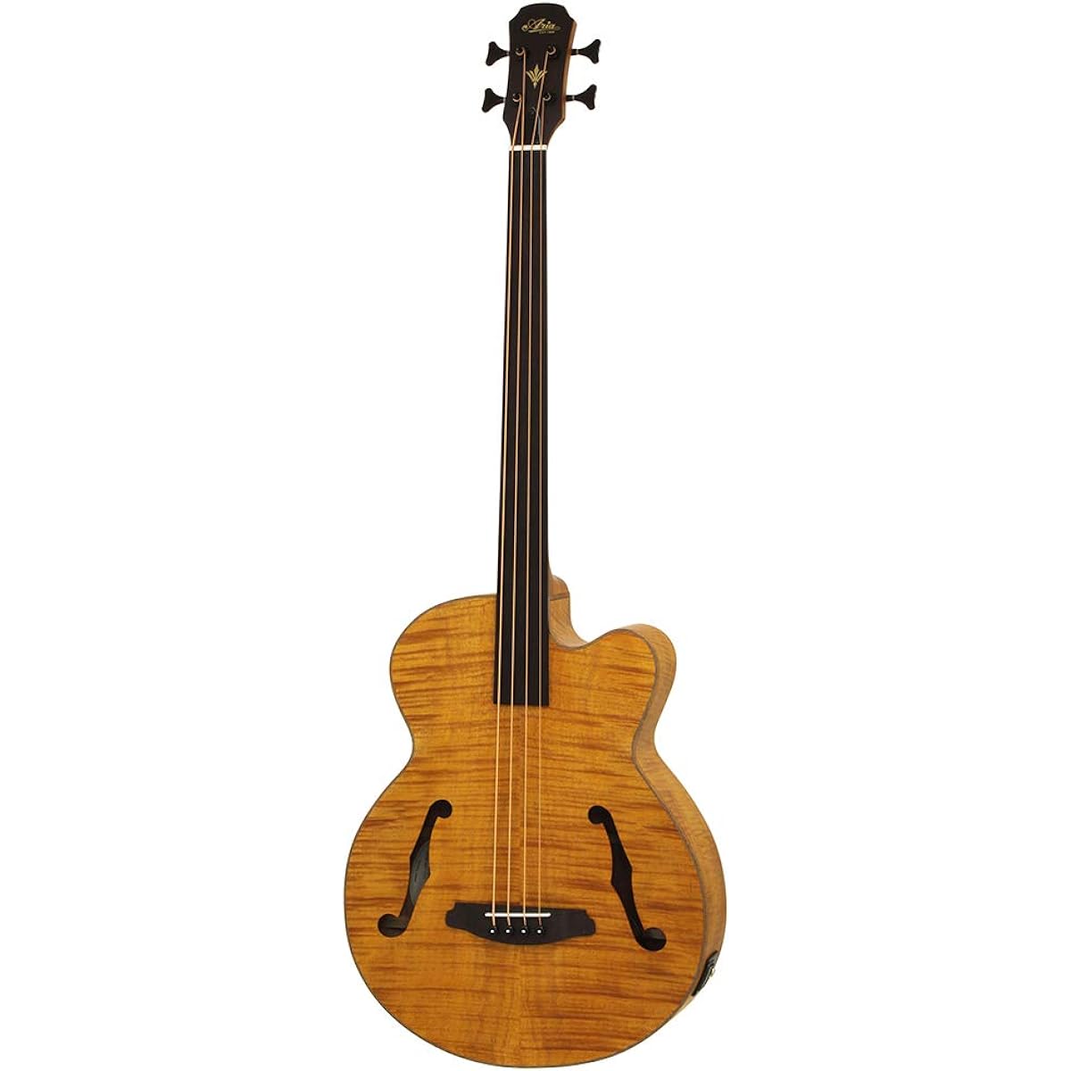ARIA FEB-F2/FL Stained Brown Electric Acoustic Bass Fretless Aria
