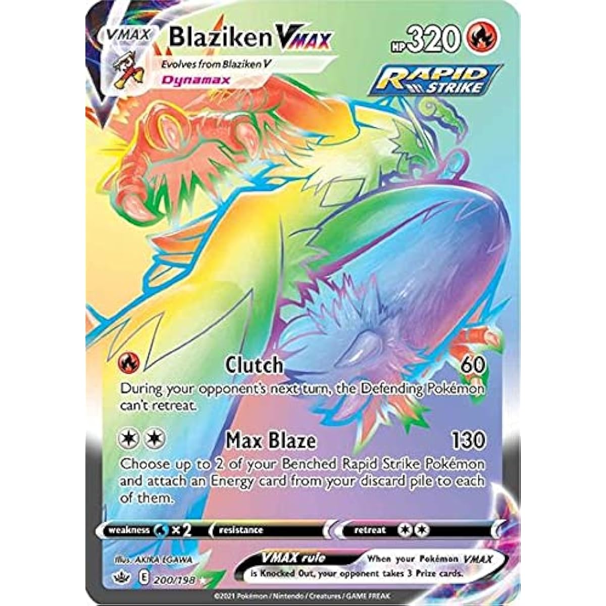 Blaziken VMAX - 200/198 - Secret Rare - Sword and Shield - Chilling Reign