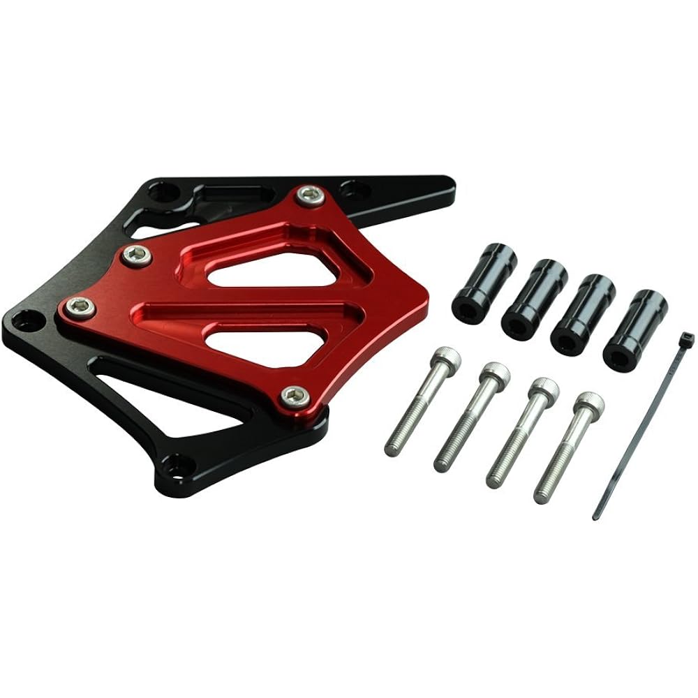 POSH Motorcycle Supplies Sprocket Cover Black/Red CB400SF V-TECH2/3 CB400SB (SUPER BOL D'OR) 051201-26