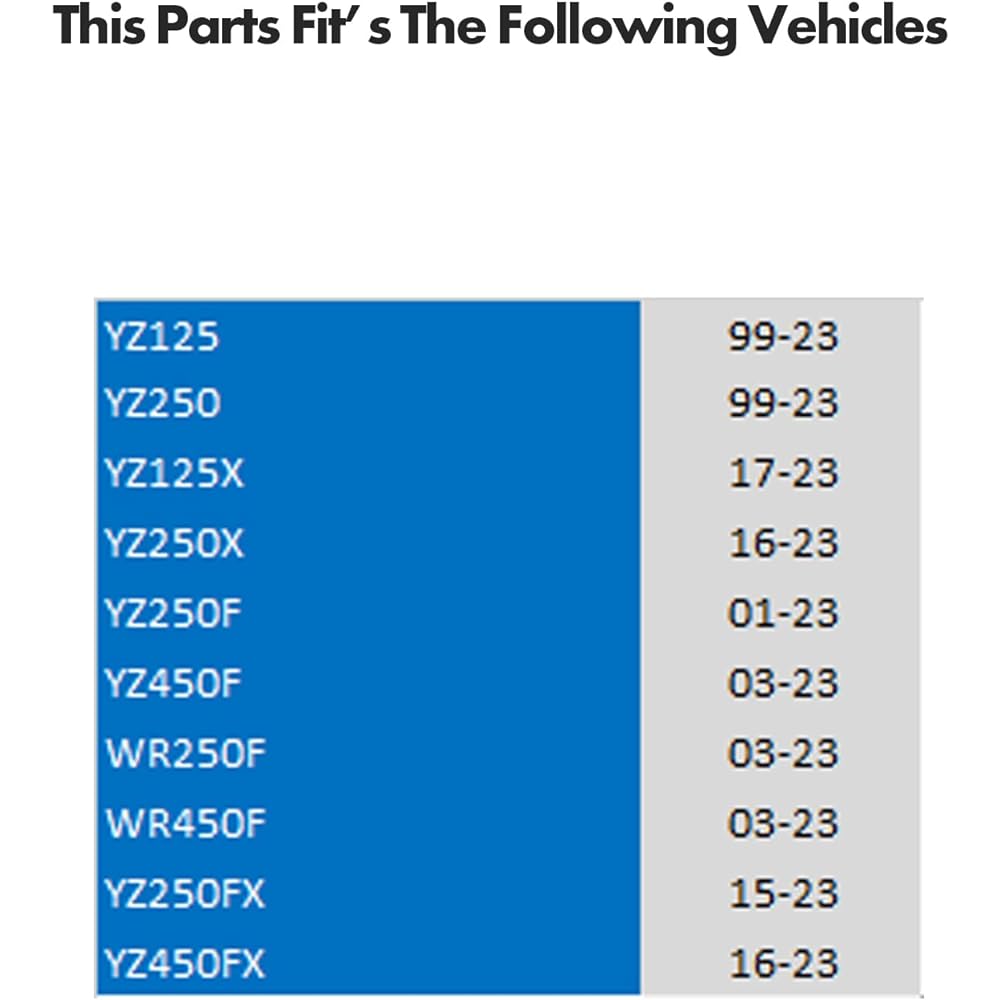 SCAR Aluminum Alloy Rear Sprocket Compatible with Yamaha YZ YZX YZF WRF YZFX 125 250 450 99-23 Blue - 49 Teeth