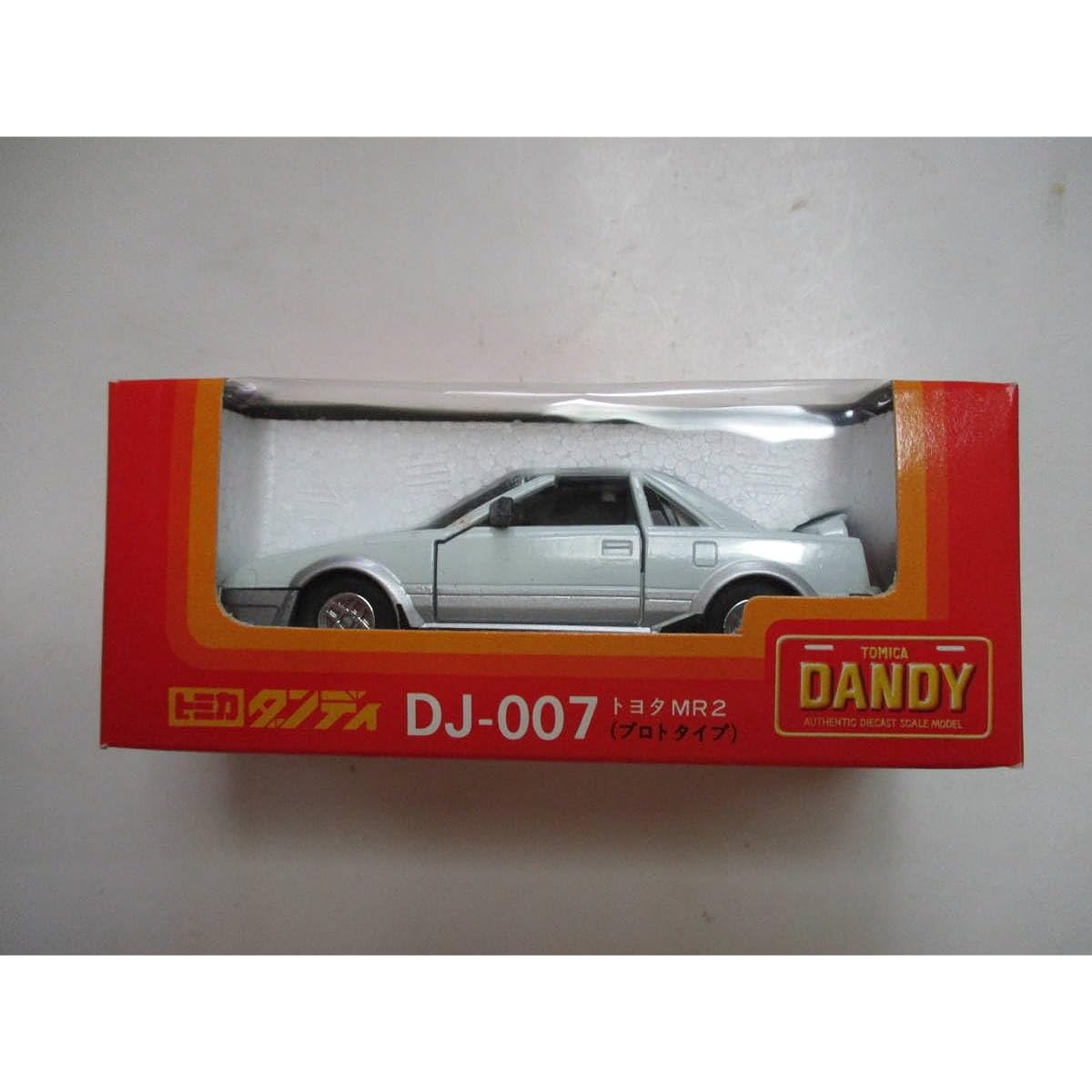 Tomica Dandy DJ-007 – Toyota MR2 Jaune – Échelle 1/43 – Miniature Diecast – Occasion