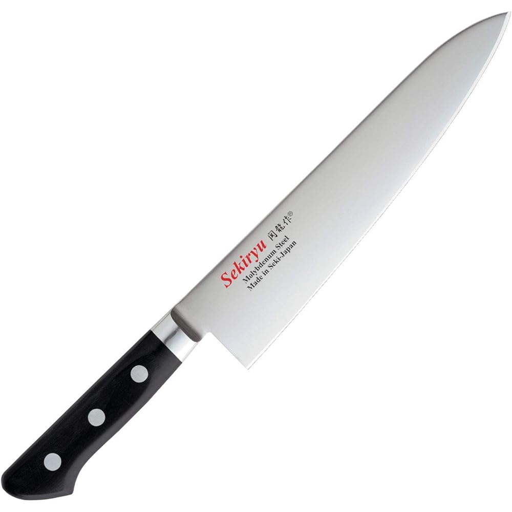 Osawa Sword Gyuto Knife Silver Approx. 24cm Sekiryu Molybdenum Steel POM Pattern Gyuto SR-MG240