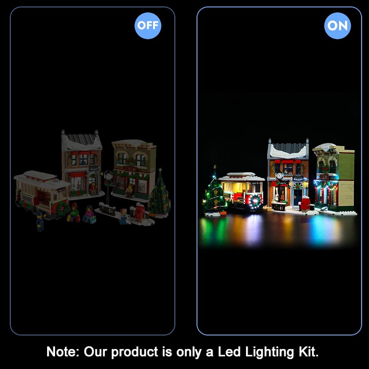 VONADO LED Light Kit for Lego Holiday Main Street 10308 (No Model) Lighting Kit Compatible with LEGO 10308 Christmas Building Toys Creative DIY Blocks Light Kit (Remote Control Version)