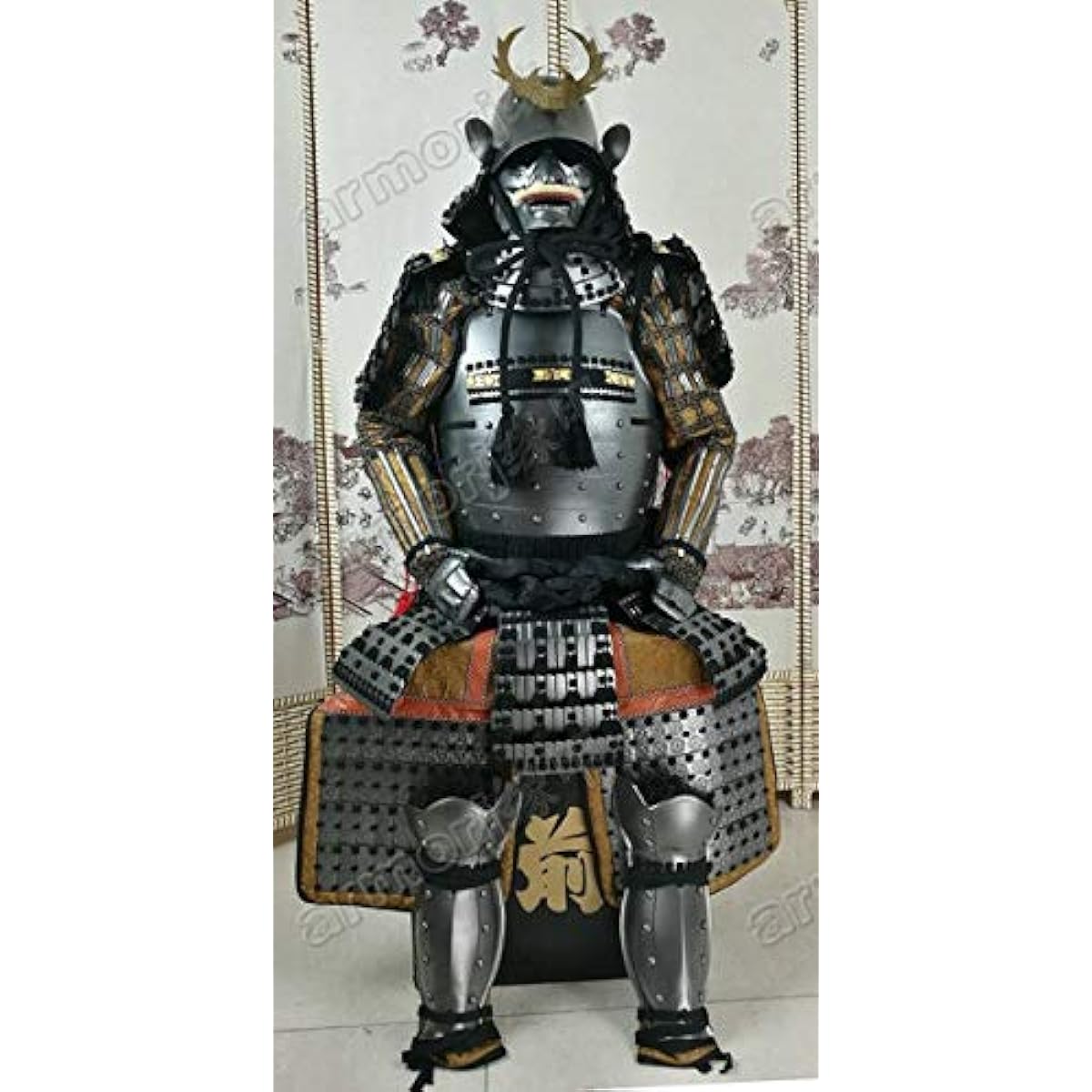 Wearable Armor Suit Samurai Iron Dark Silver O09