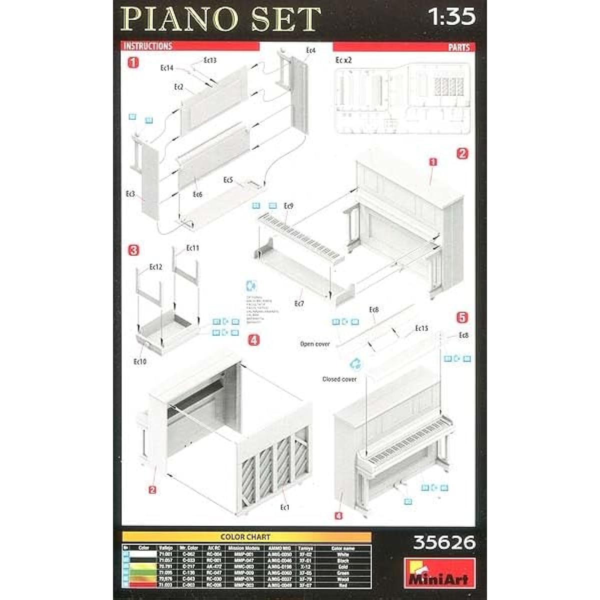 Miniart MA35626 1/35 Piano Set