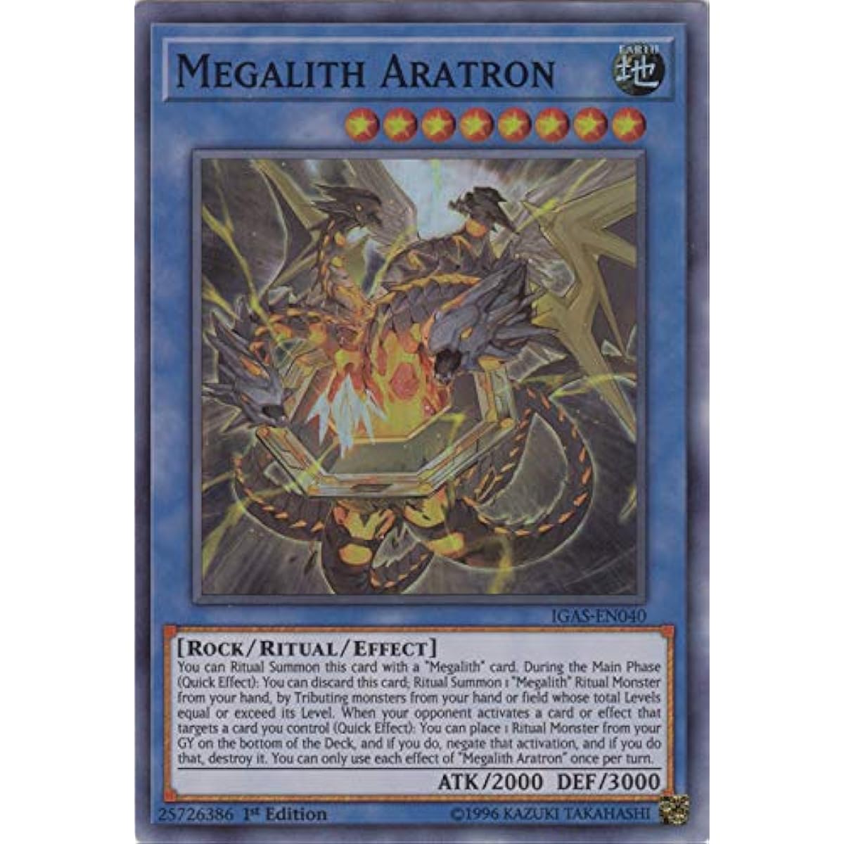 Megalith Aratron - IGAS-EN040 - Ultra Rare - 1st Edition