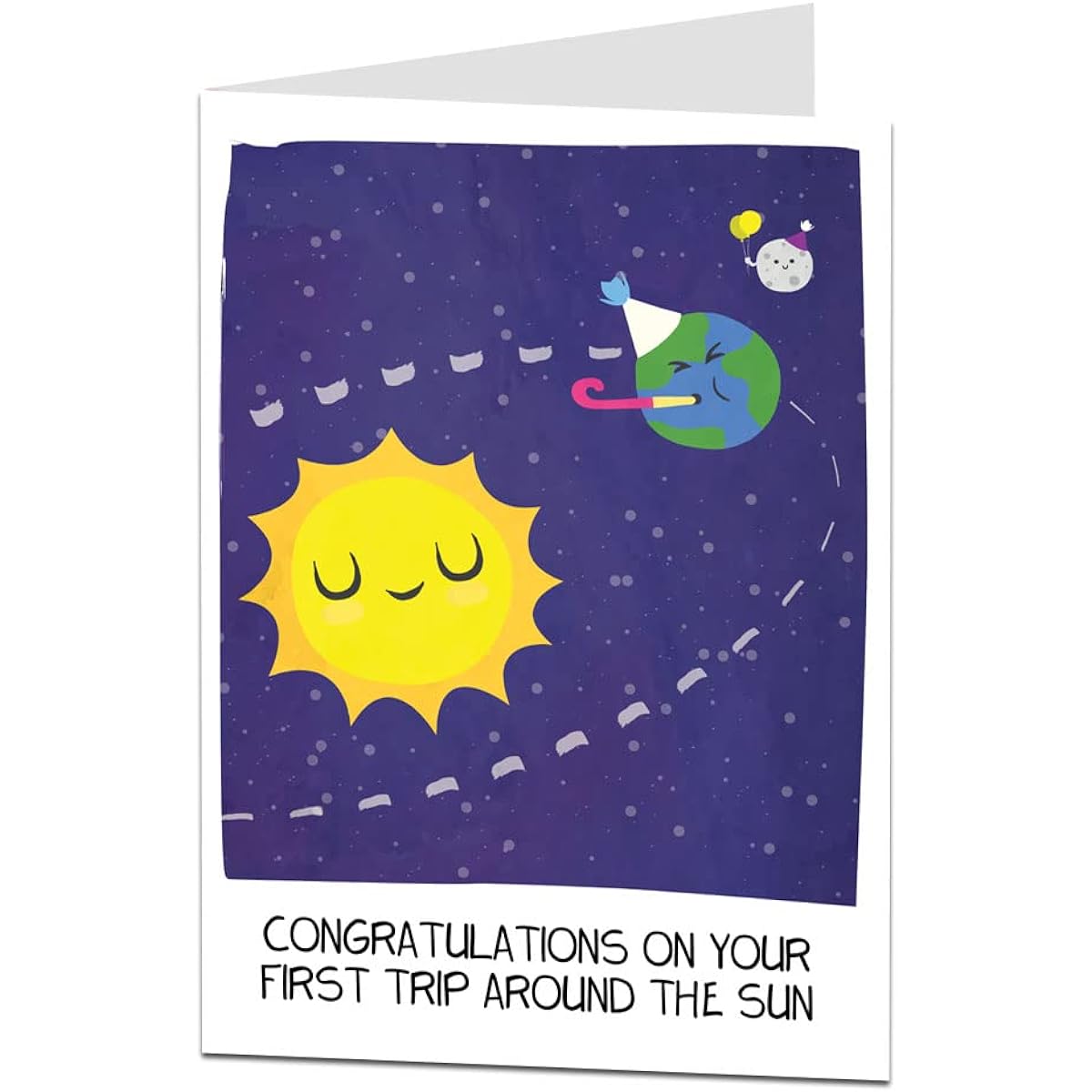 LimaLima 1st Birthday Card for Boys & Girls - Congratulations on Your First Trip - Perfect for Son/Daughter/Niece/Nephew/Granddaughter