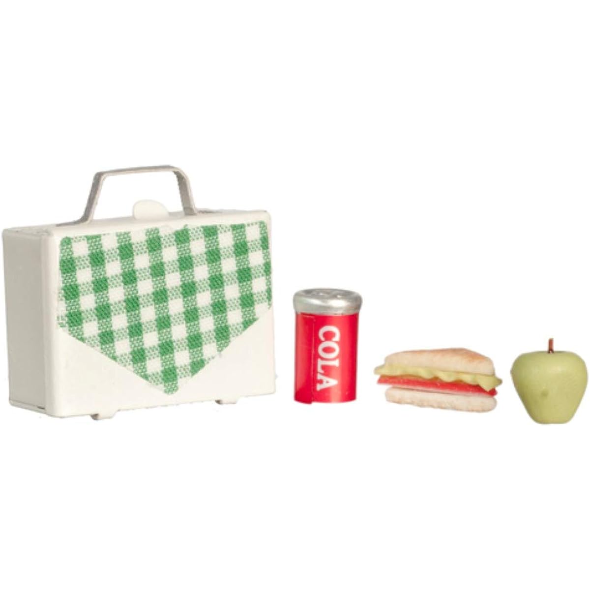 Dollhouse Miniature 1:12 Scale Lunch Box with Food and Drinks