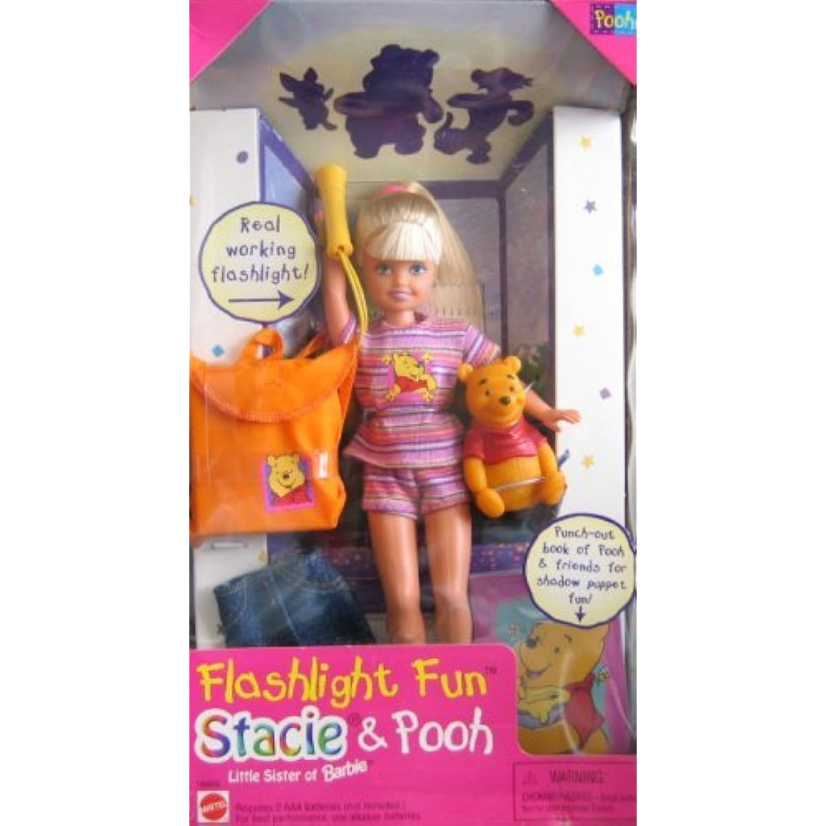 Barbie STACIE Flashlight Fun Stacie & Pooh (1997)