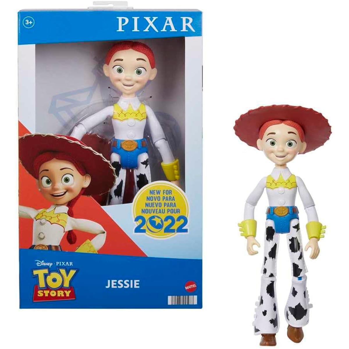 Jessie Large Action Figure 12 in, Highly Posable with Authentic Detail, Toy Story Movie Collectable Cowgirl, Ages 3 Years & Up