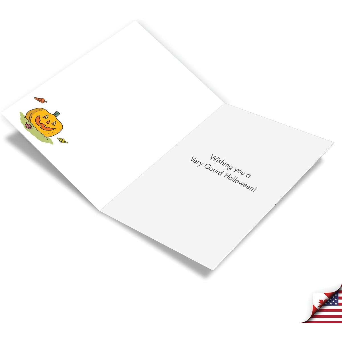 NobleWorks Humorous Halloween Greeting Cards with 5" x 7" Envelopes (1 Card) Pumpkin Talk C10152HWG