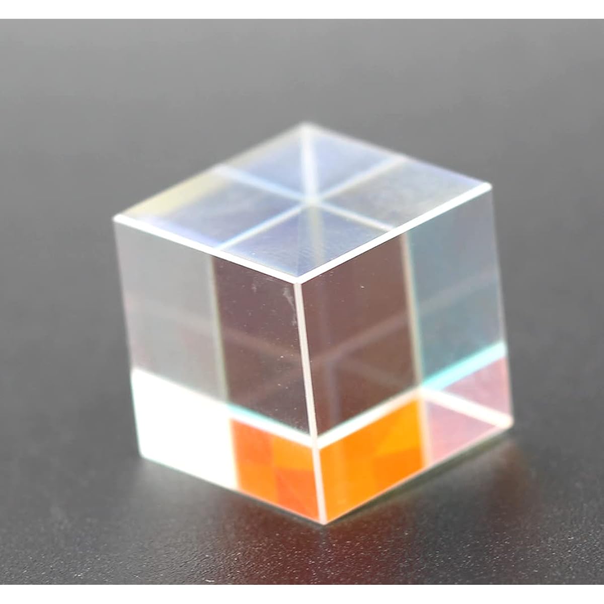 Dtacke Optical Glass Dispersion Prism X-Cube for Physics Teaching Materials Decoration Art Prism Glass Cube Prism Photography Rainbow Prism