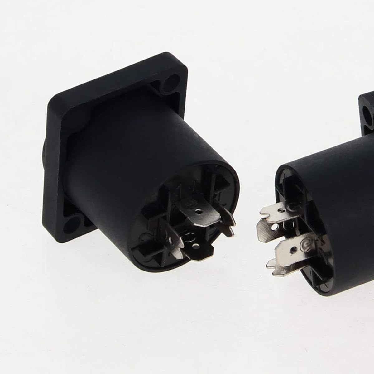 Fielect 4 Pole Speaker Panel Mount Connector Audio Speaker Jack Twist Lock Speaker Jack Plate with Metal Insert LY-KNT043 5 Pieces