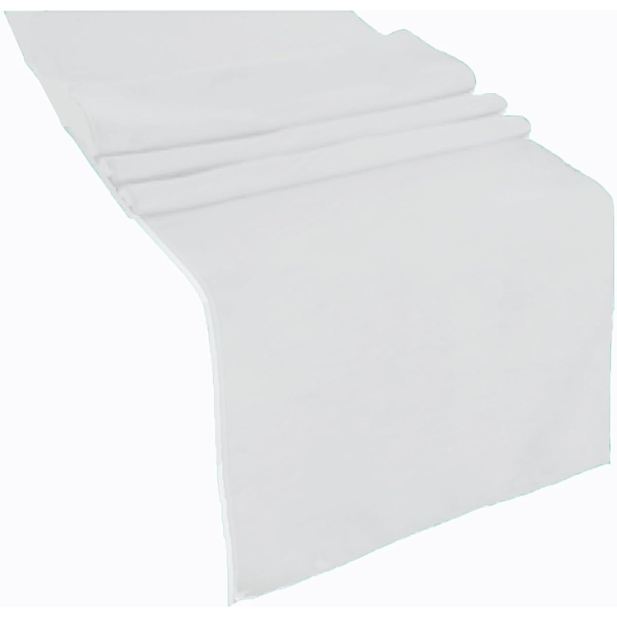 Table Runner 14 x 108 Inch (White) for Party Wedding, Baby Shower, Home, Restaurant, Rental by Runner Linen Factory