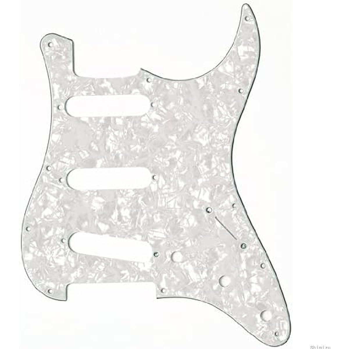 1972 Stratocaster Pickguard, White Pearl, 11-point