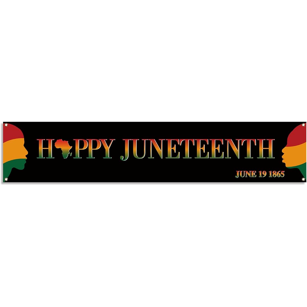 Happy Juneteenth Banner Fence June 19 Independence Day Decoration African Afro American Frstival Celebration Supplies