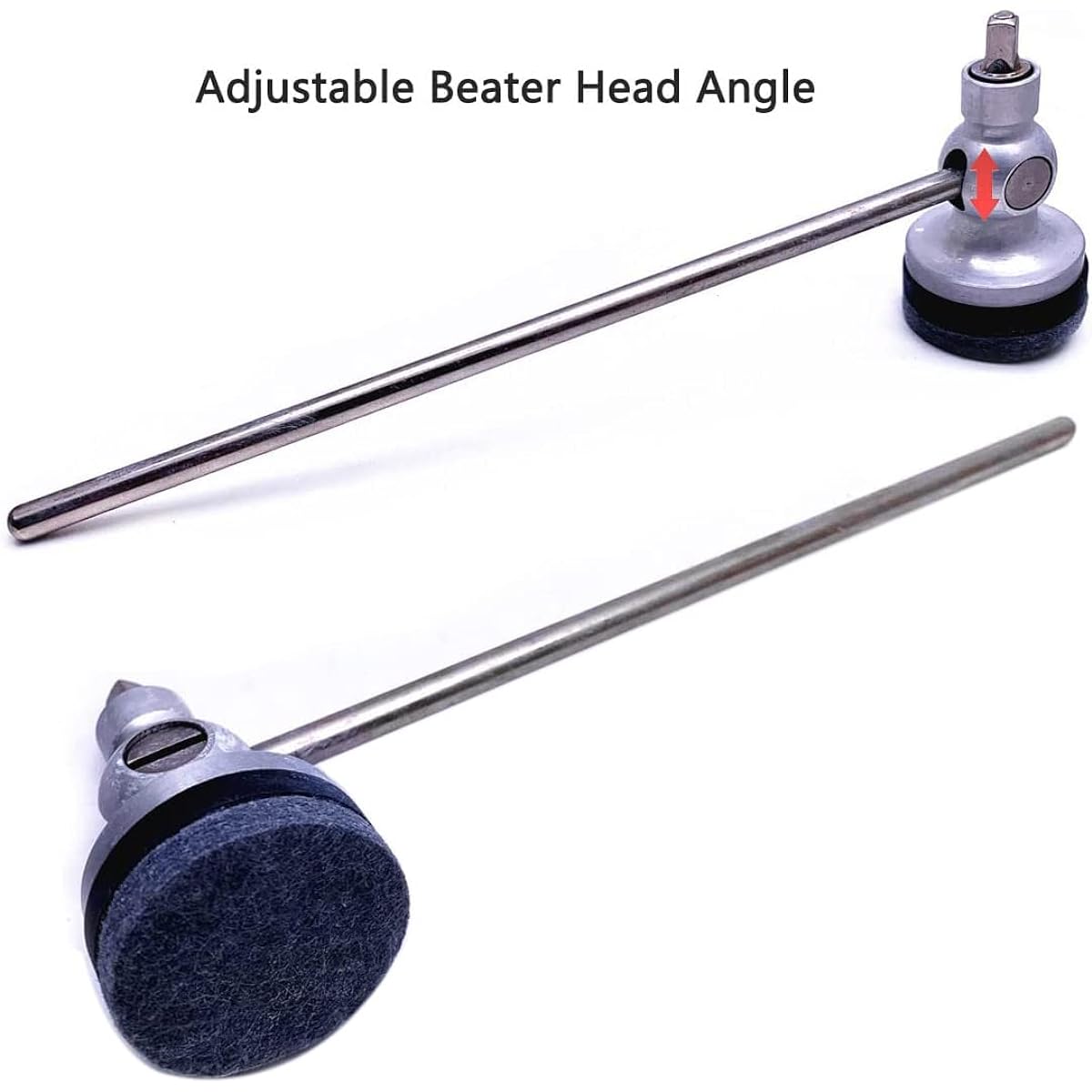 TUOREN Double Kick Drum Pedal Bass Drum Percussion Hardware 2 Piece Bass Drum Beater T-shaped Tuning Key