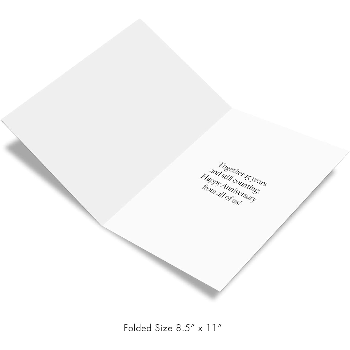 NobleWorks - 15th Wedding Anniversary Card (8.5 x 11 Inches) - Jumbo Card for 15 Years Old, Huge Congratulations to the Couple - Number of Years 15 J9436MAG-US